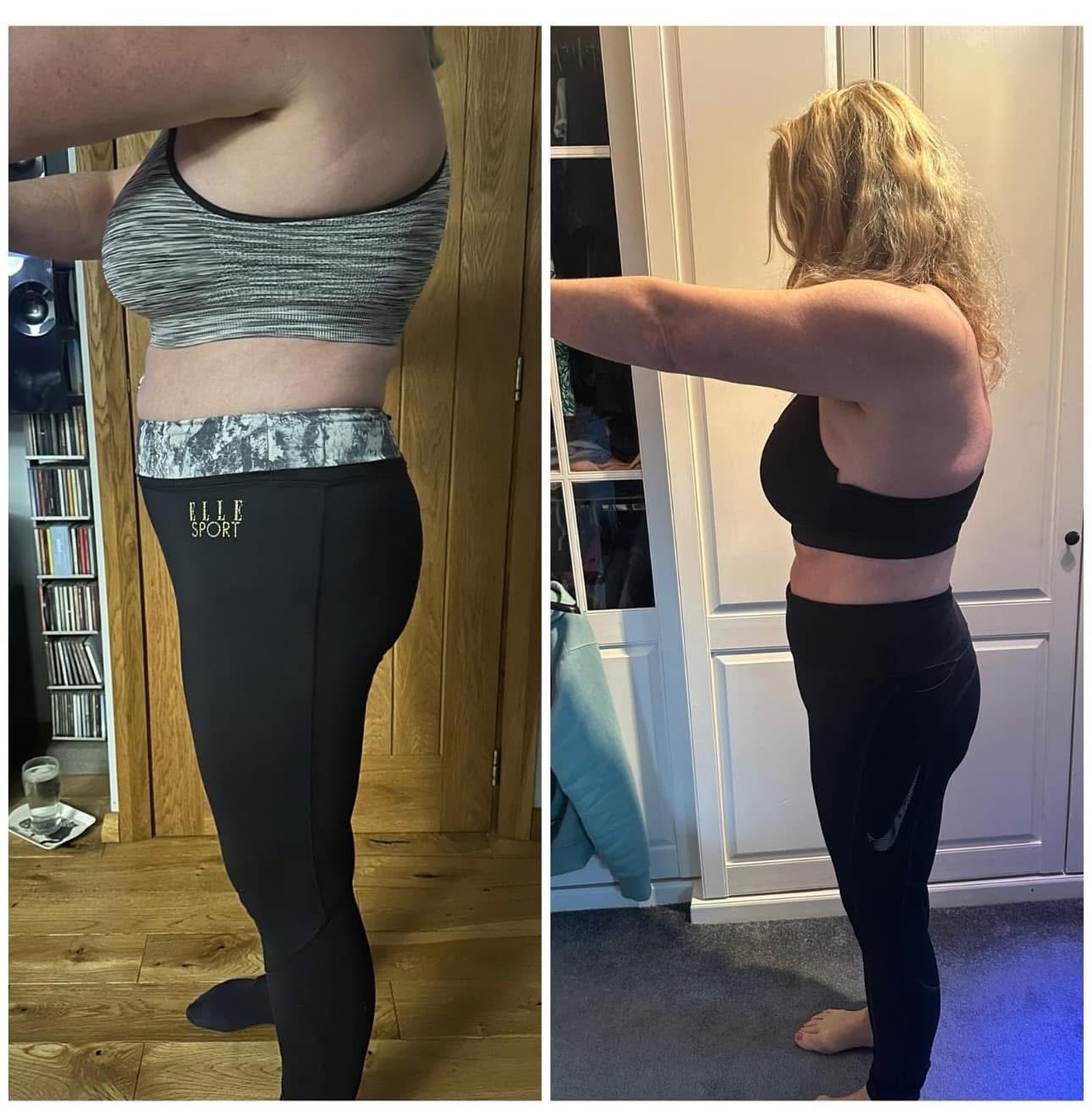 Michelle Curtis, before and after training at MiBootcamp